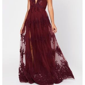 Analise plunging floral maxi dress from Tobi